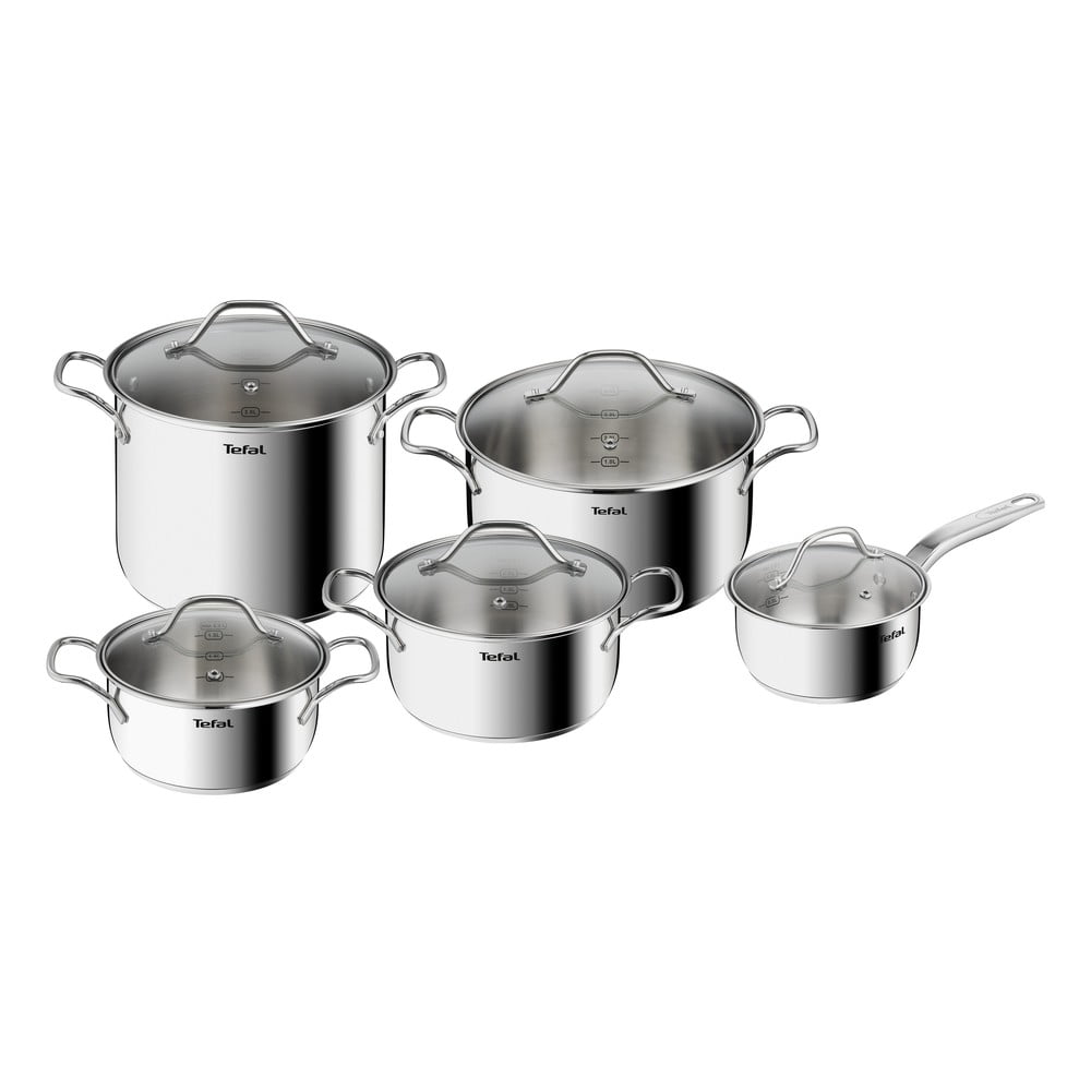 Zestaw garnków ze stali nierdzewnej 10 el. Intuition – Tefal