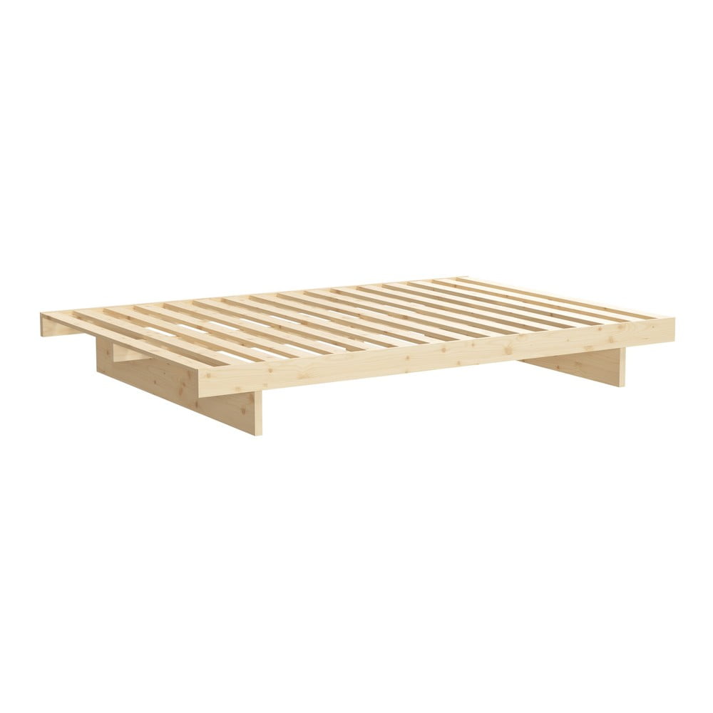 Naturalne łóżko dwuosobowe z litego drewna sosnowego 180x200 cm Kanso – Karup Design