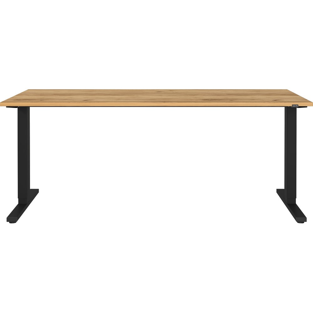 Biurko z elektryczną regulacją wysokości z blatem w dekorze dębu 80x180 cm Lissabon – Germania