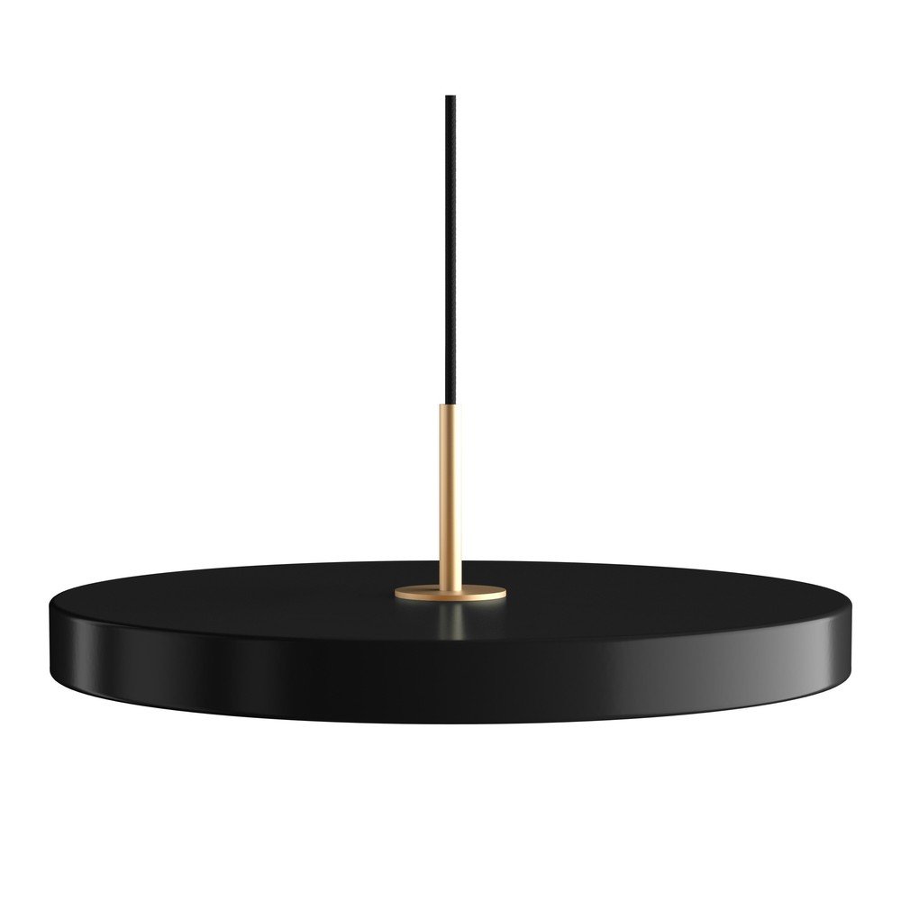 Czarna lampa wisząca LED z metalowym kloszem ø 43 cm Asteria Medium – UMAGE