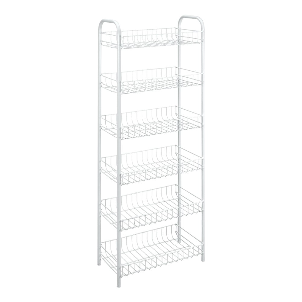 Biały metalowy regał 41x104x23 cm Monaco – Metaltex