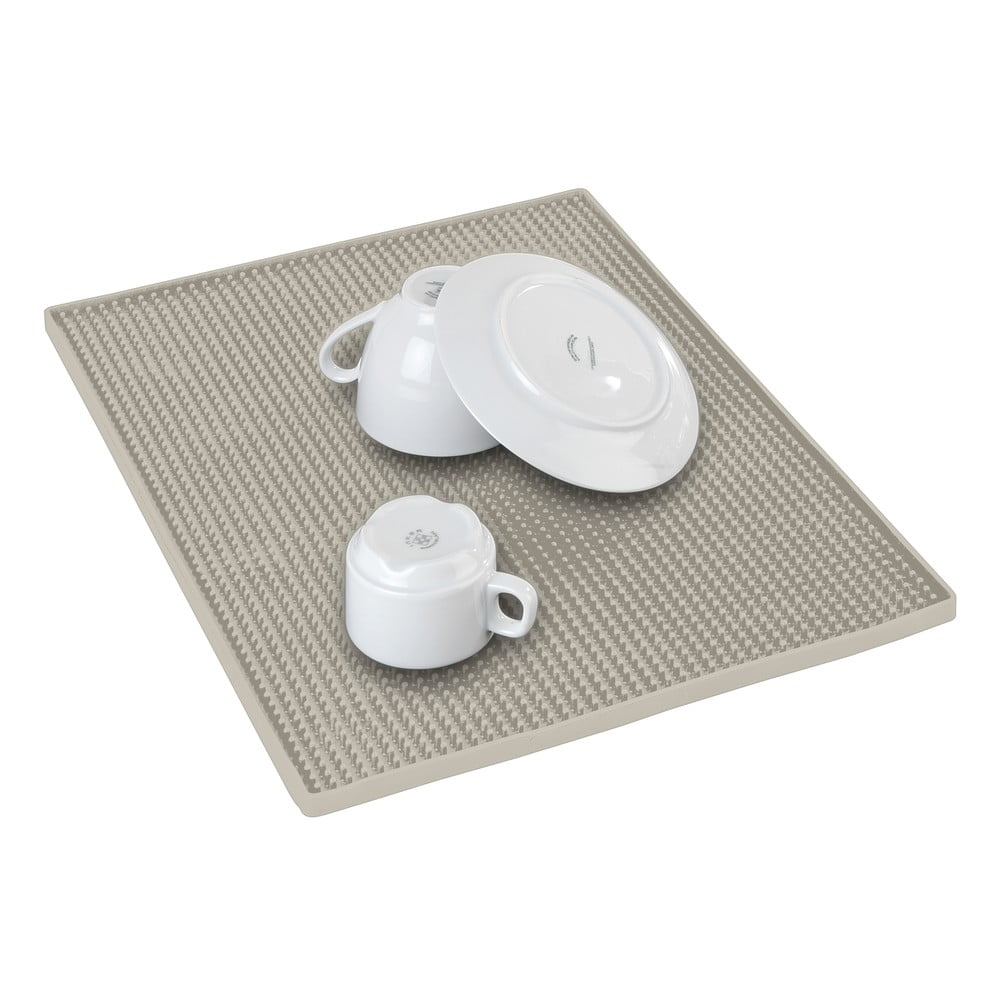 Beżowa gumowa podkładka do naczyń 40x30 cm Maxi – Wenko