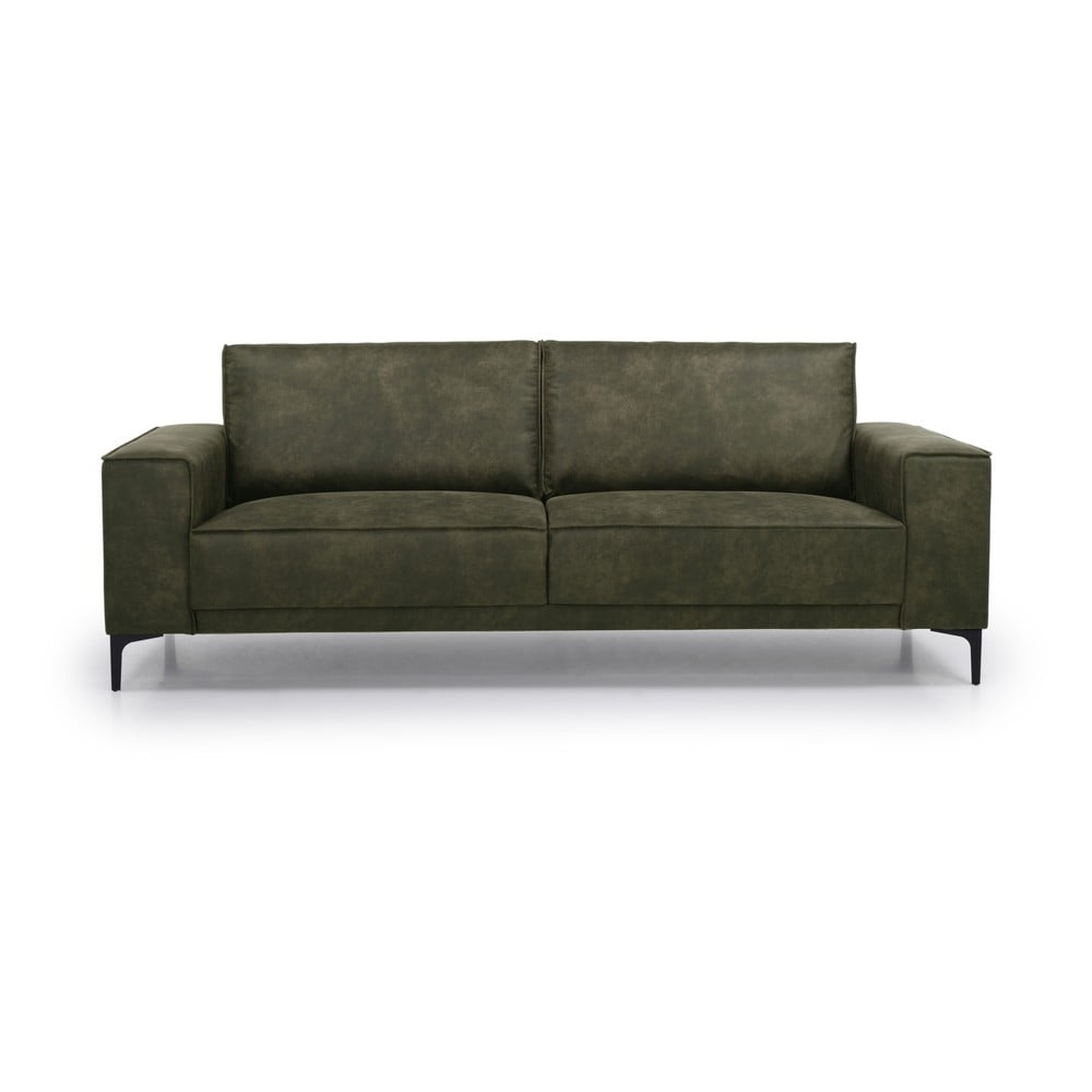 Zielona sofa z imitacji skóry 224 cm Copenhagen – Scandic