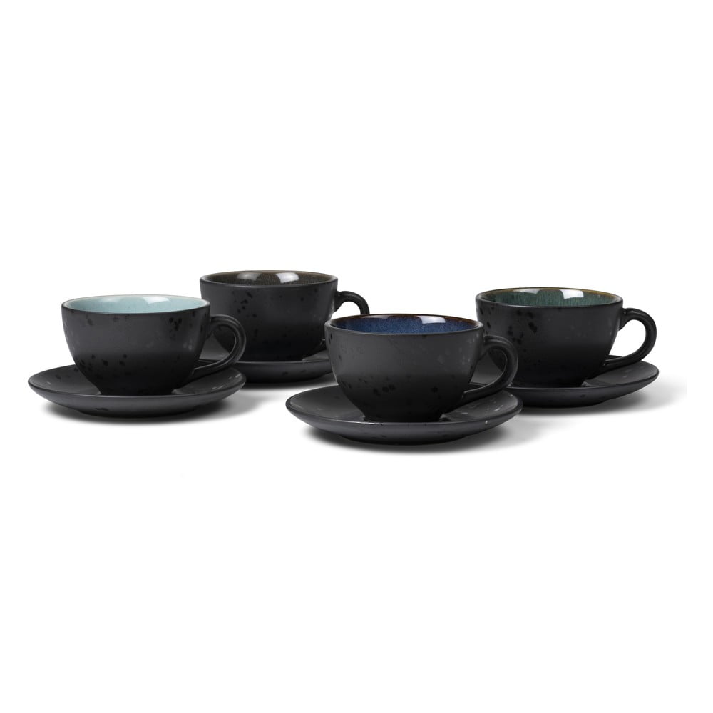 Czarne/ciemnoniebieskie filiżanki zestaw 4 szt. ceramiczne 240 ml Gastro Black/Mix – Bitz