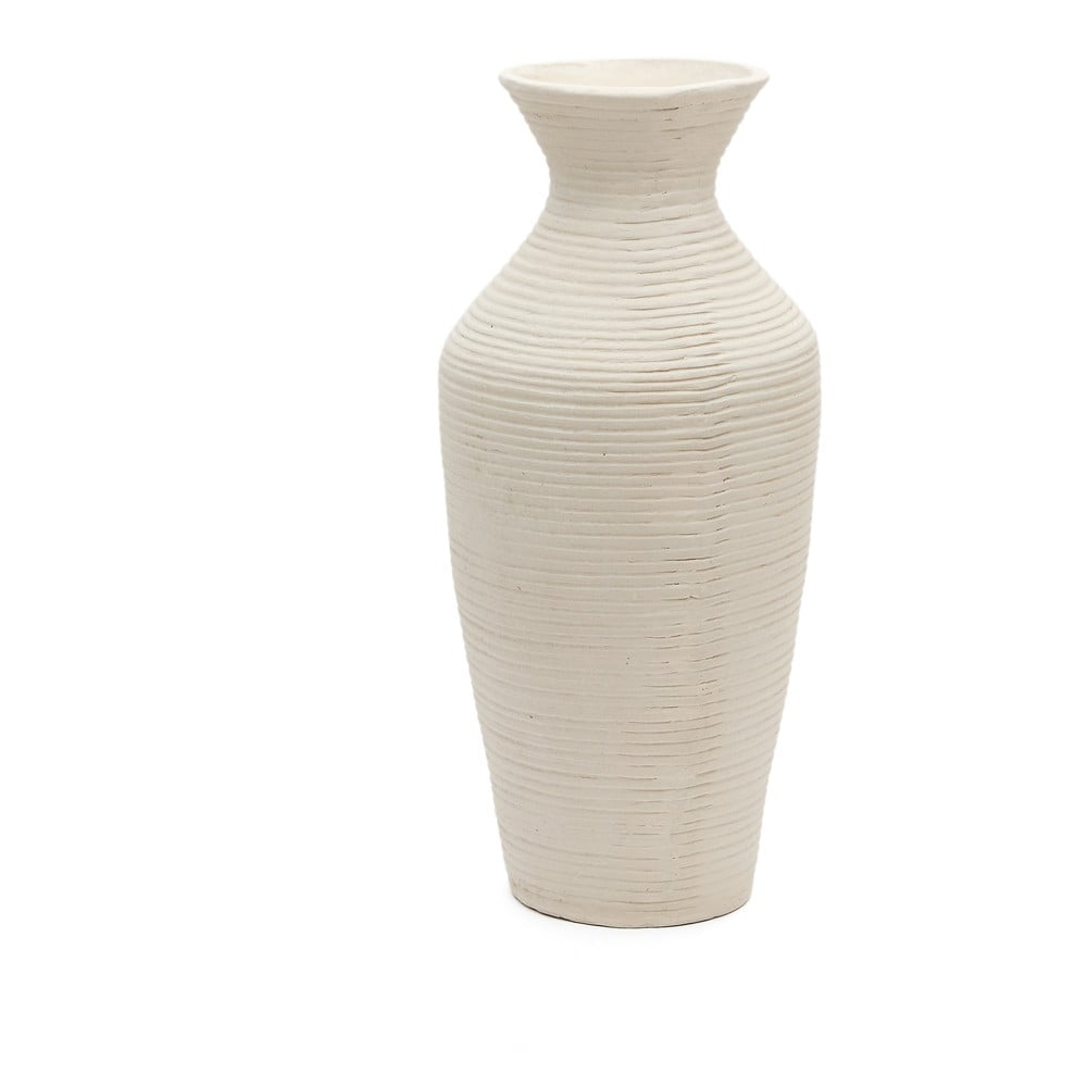 Wysoki kremowy ręcznie wykonany wazon (wysokość 72 cm) Pria – Kave Home