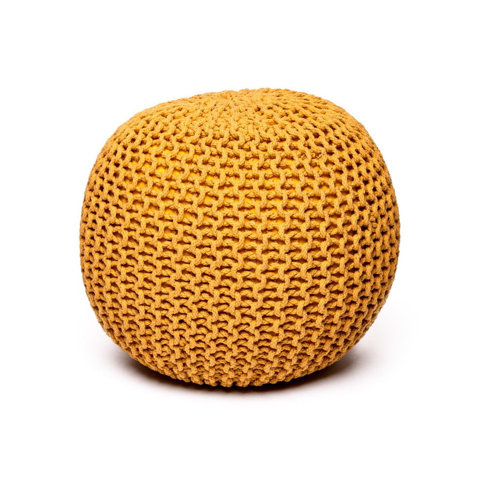 Musztardowy puf Bonami Essentials Jagger