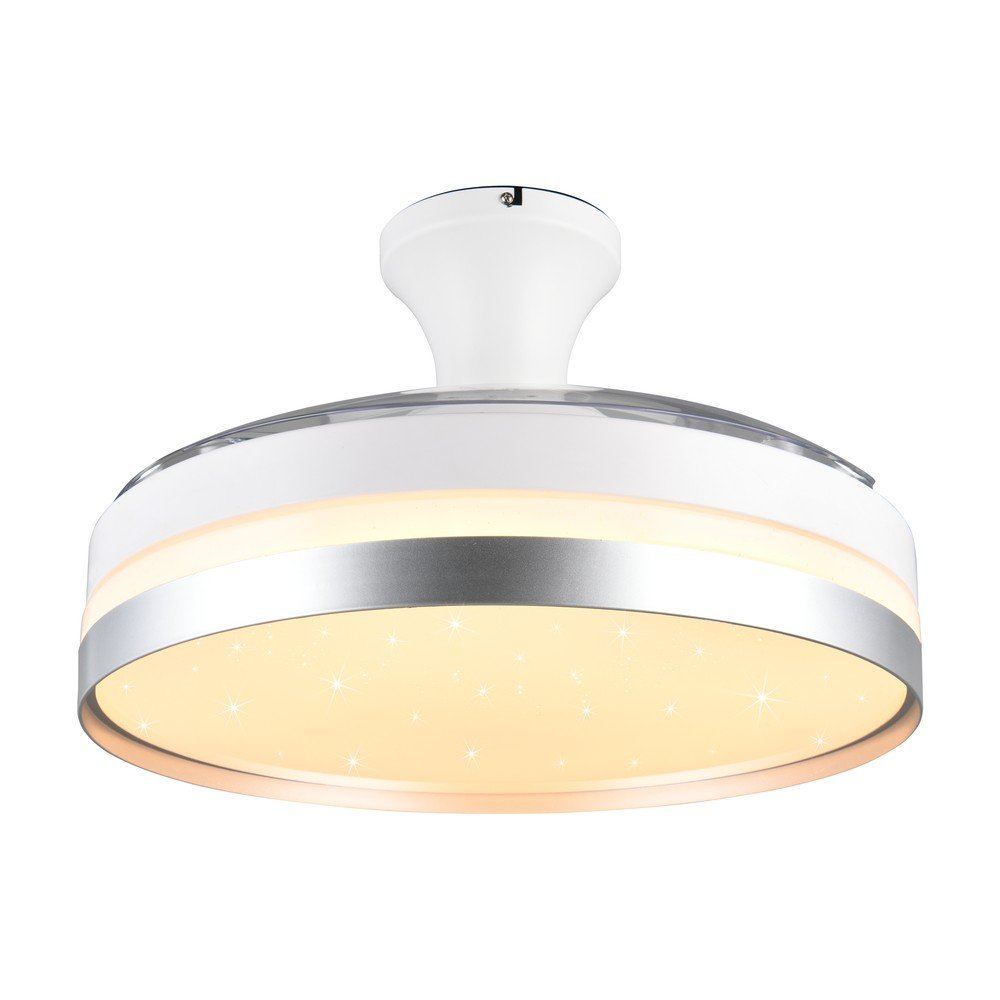 Biała/w kolorze srebra lampa sufitowa LED Lindberg – Reality