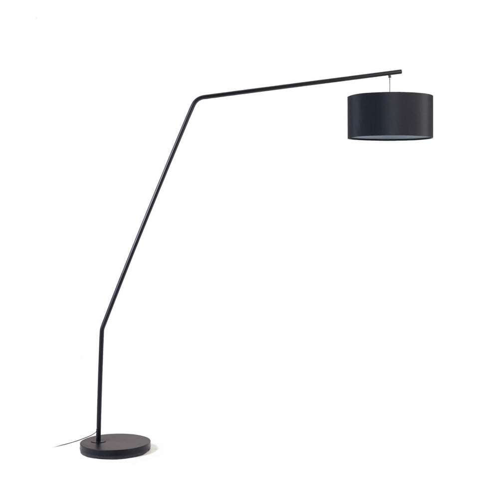 Czarna lampa stojąca z tekstylnym kloszem (wysokość 221,5 cm) Ciana – Kave Home