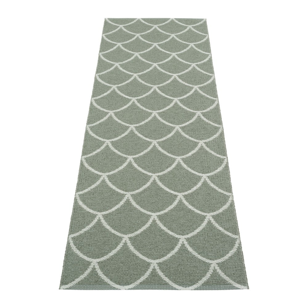 Zielony chodnik odpowiedni na zewnątrz 70x225 cm Kotte Army Sage – Pappelina