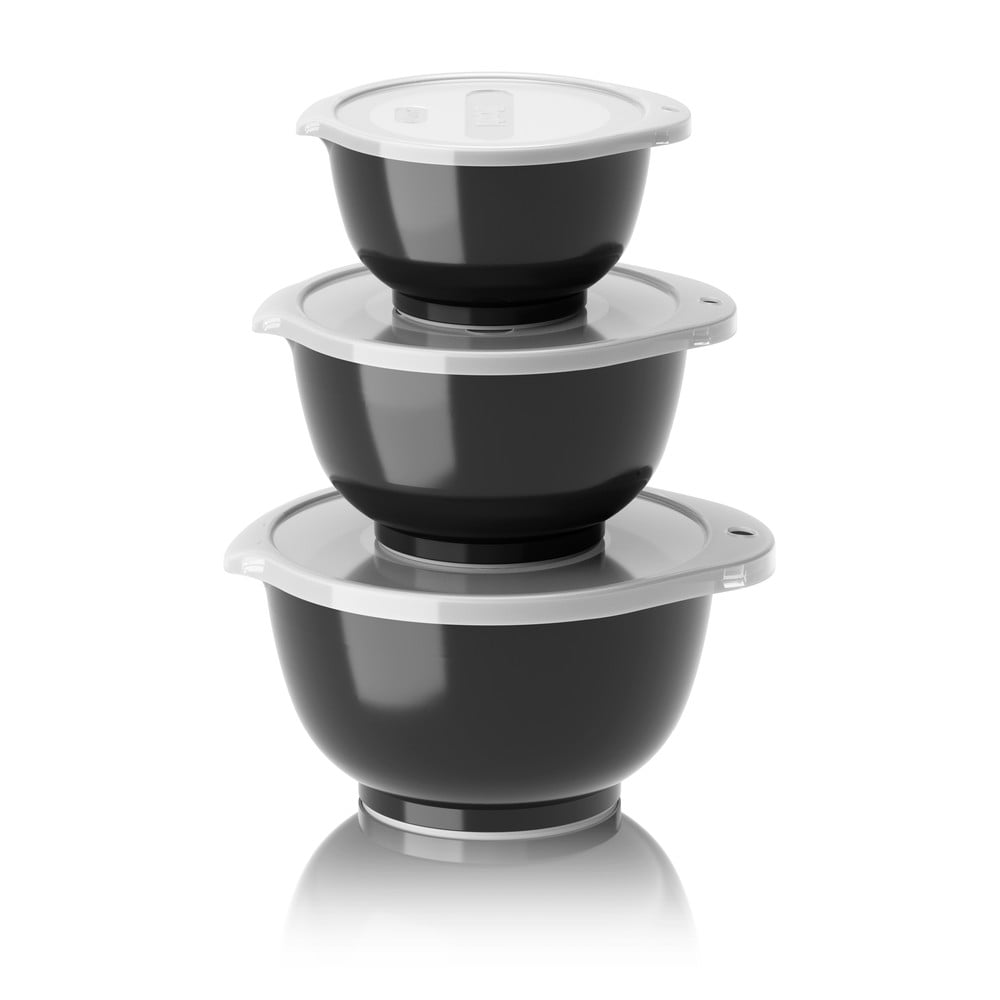 Czarne miski zestaw 3 szt. 750 ml Margrethe Mini – Rosti