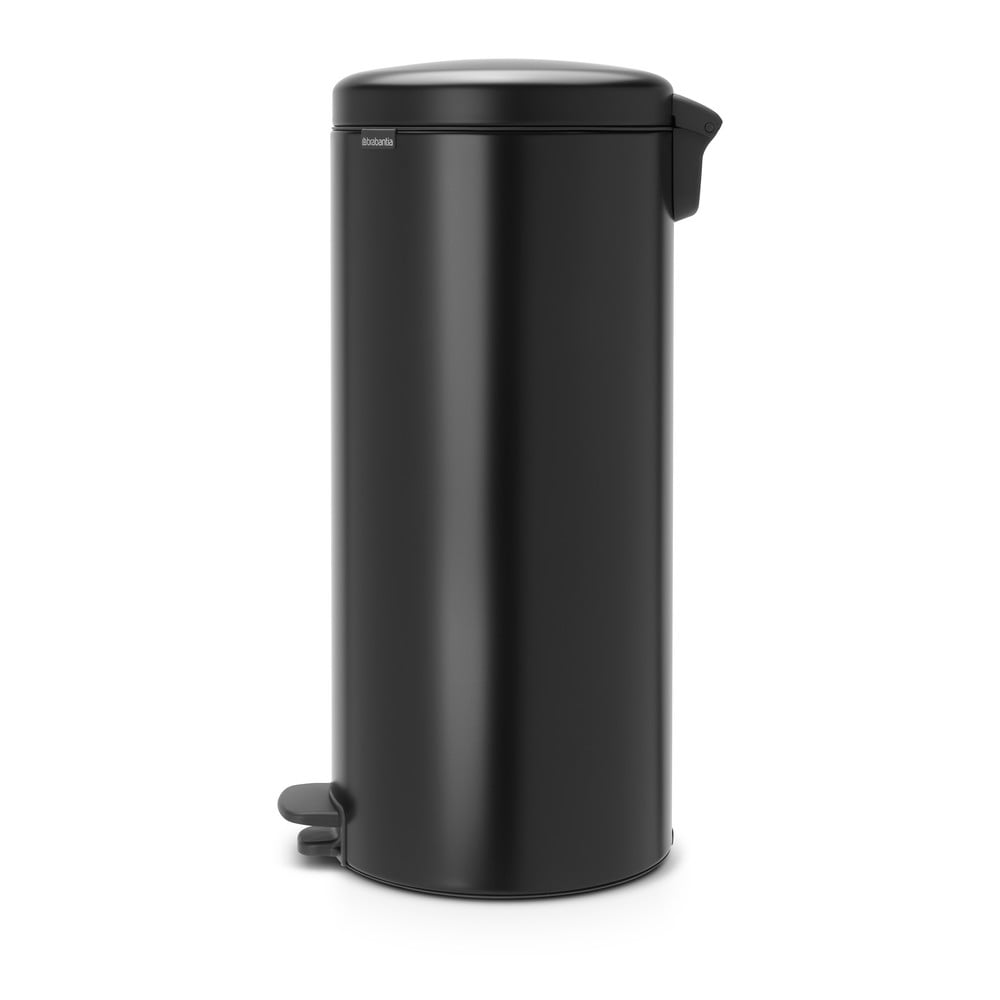 Stalowy kosz na śmieci z pedałem w kolorze matowej czerni 30 l NewIcon – Brabantia