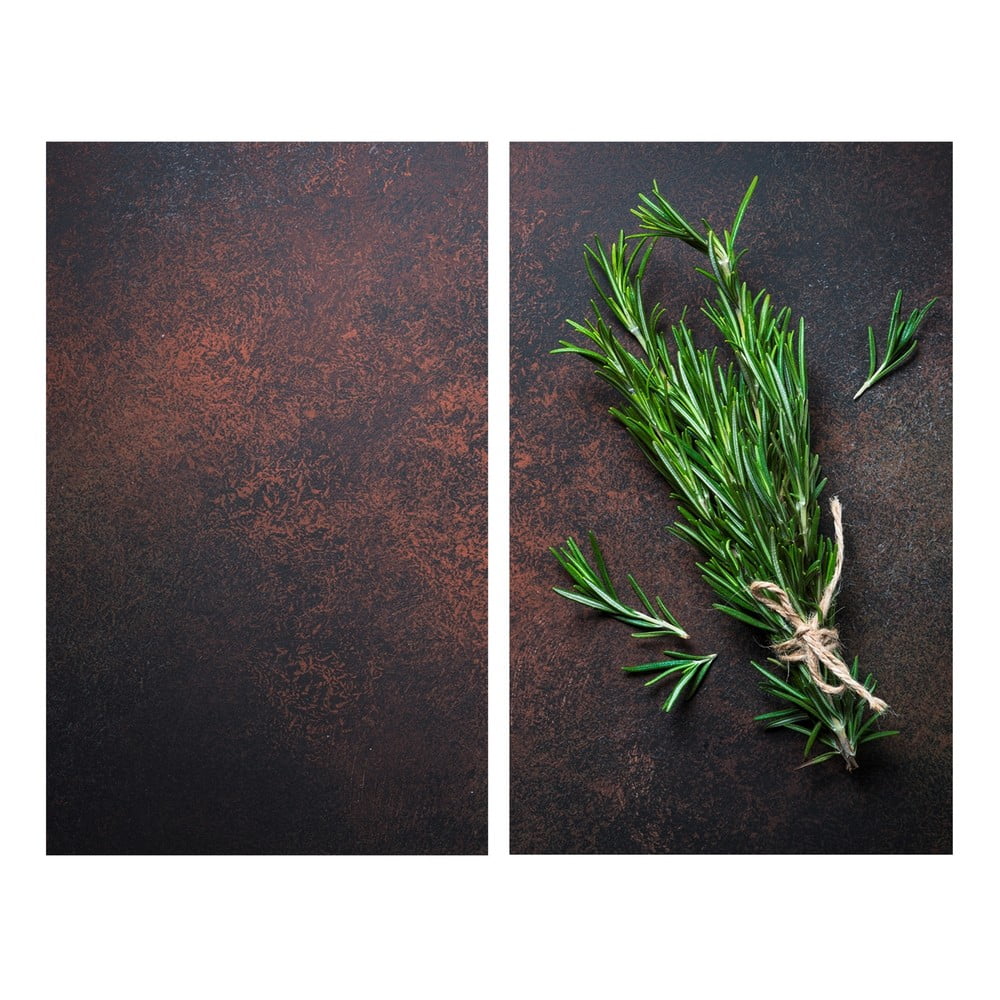 Płyty ochronne na kuchenkę ze szkła hartowanego zestaw 2 szt. 52x30 cm Rosemary – Allstar