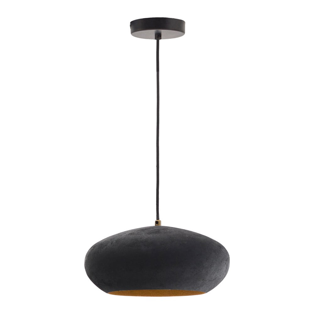 Czarna lampa wisząca z metalowym kloszem ø 30 cm Inda – Kave Home