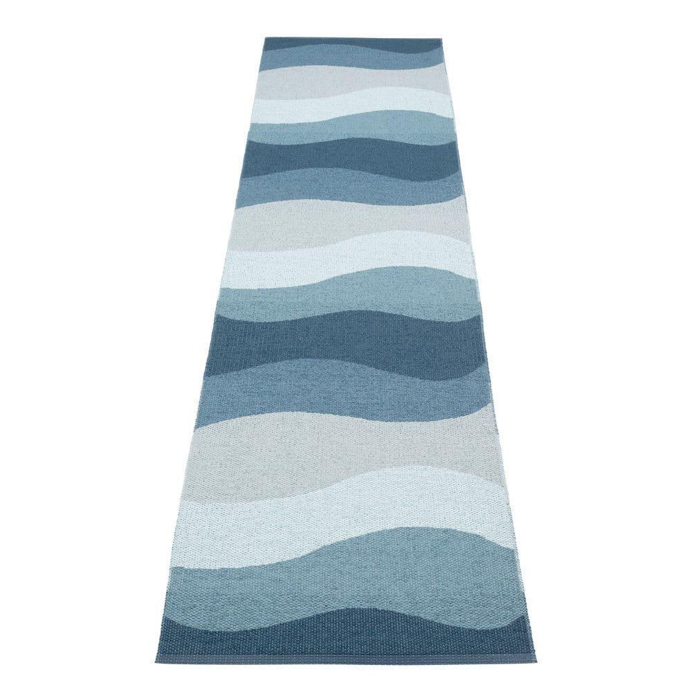 Niebieski chodnik odpowiedni na zewnątrz 70x300 cm Urvi Water – Pappelina