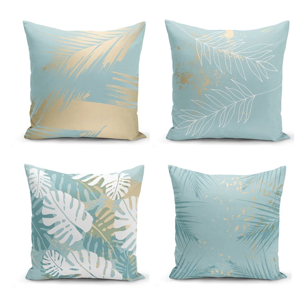 Zestaw 4 poszewek na poduszki Minimalist Cushion Covers Lagoon, 55x55 cm