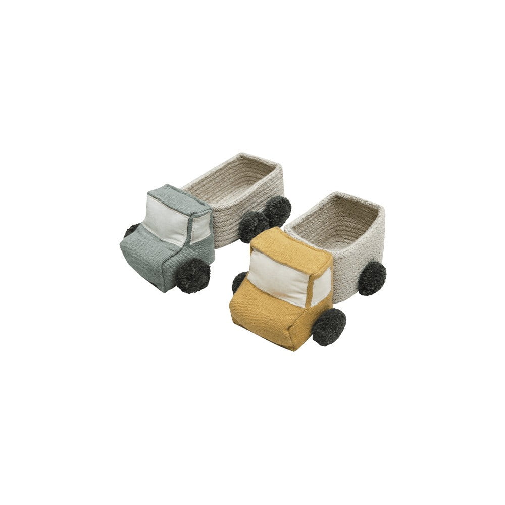Tekstylne dziecięce kosze na zabawki 2 szt. 24x14x8 cm Truck – Lorena Canals