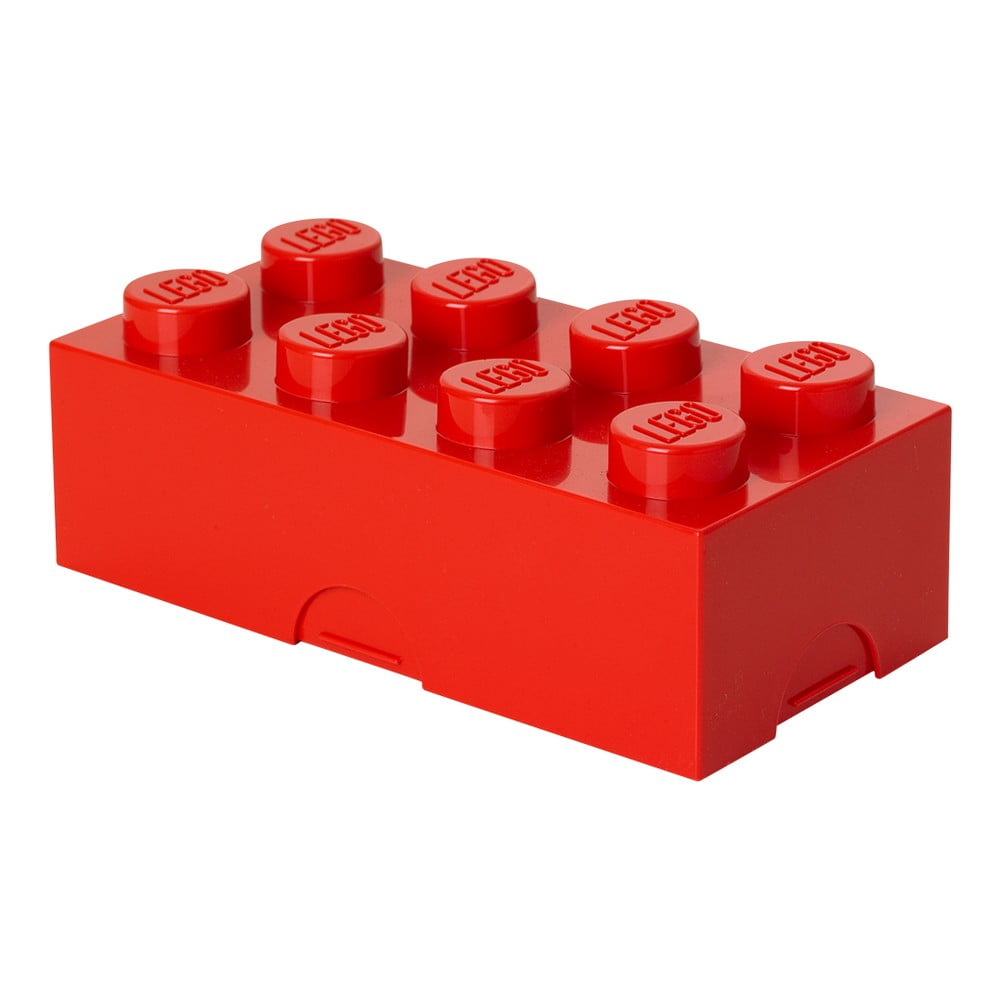 Czerwony plastikowy pojemnik dziecięcy 20x10x7 cm – LEGO®