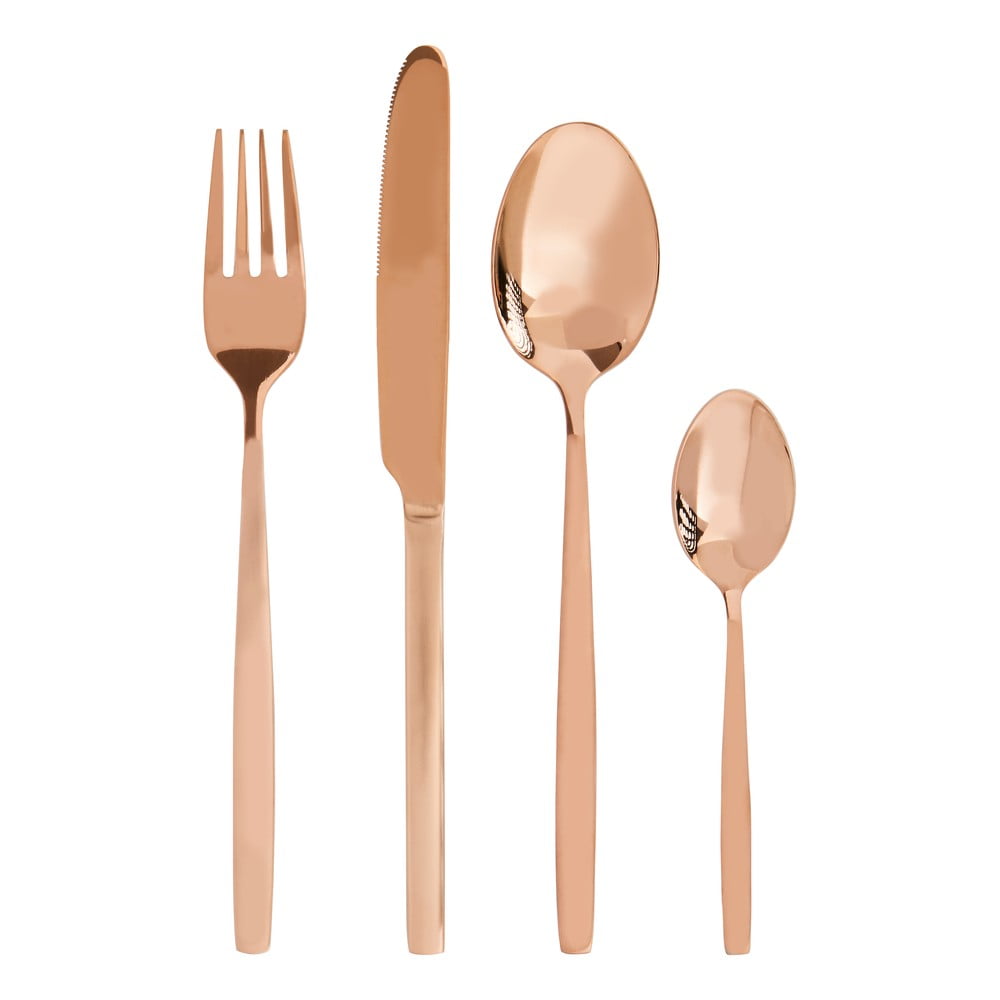 Sztućce ze stali nierdzewnej w kolorze miedzi 16 szt. Avie – Premier Housewares