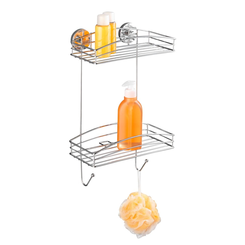 Półka 2-poziomowa z przyssawką Wenko Vacuum-Loc, do 33 kg
