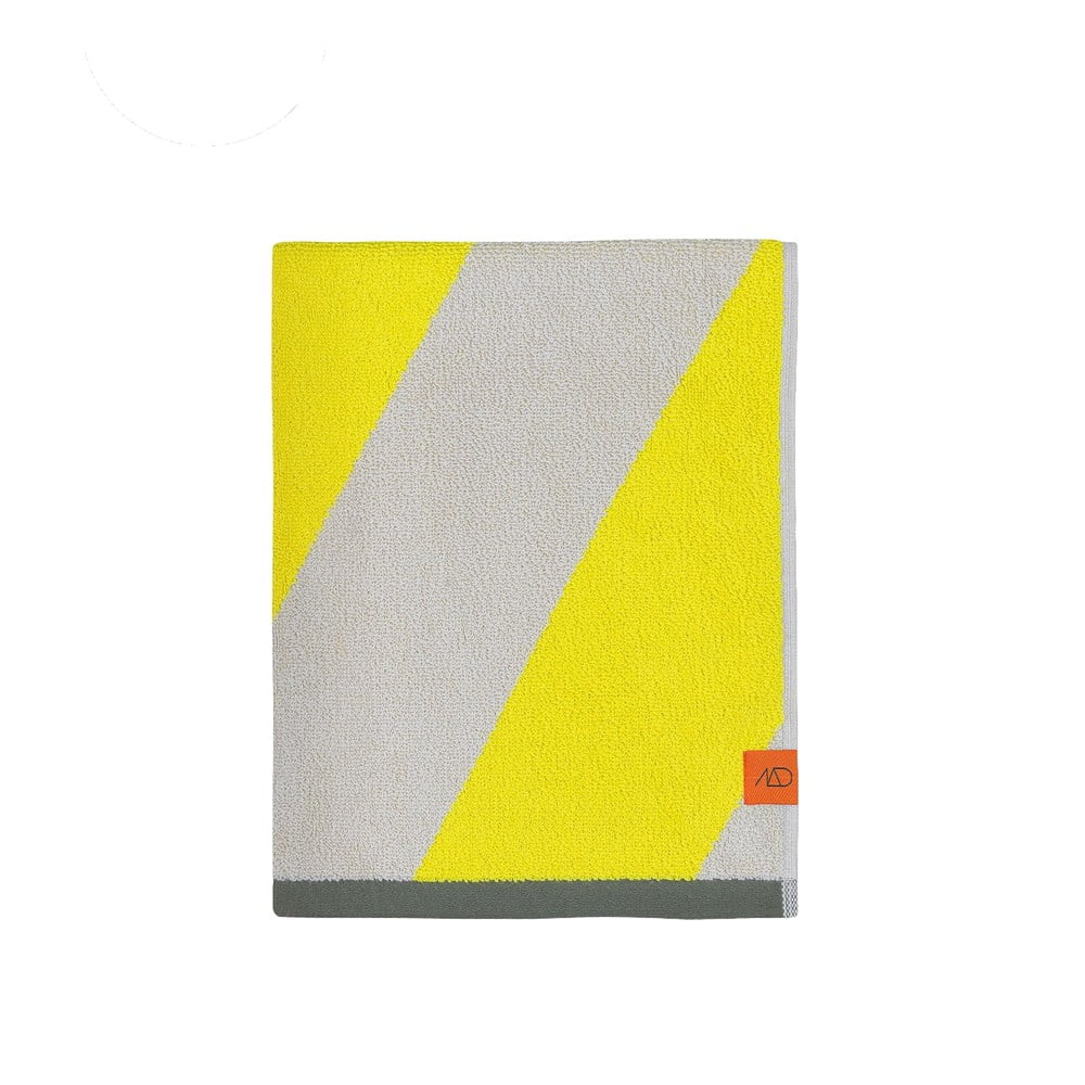 Żółte ręczniki z bawełny organicznej frotte zestaw 2 szt. 40x55 cm Diagonal – Mette Ditmer Denmark