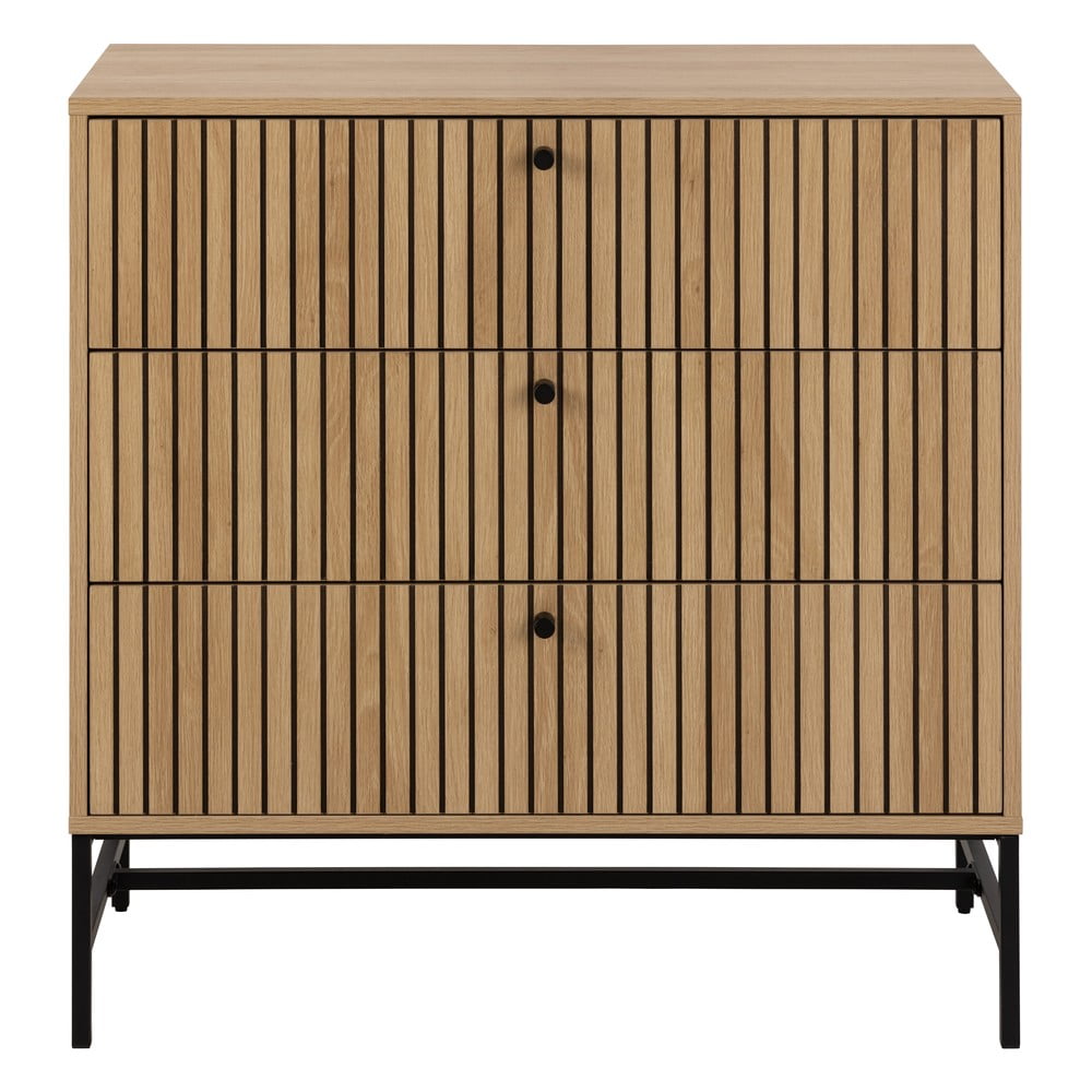 Komoda w dekorze dębu w naturalnym kolorze 81x80x40 cm Albany – Actona