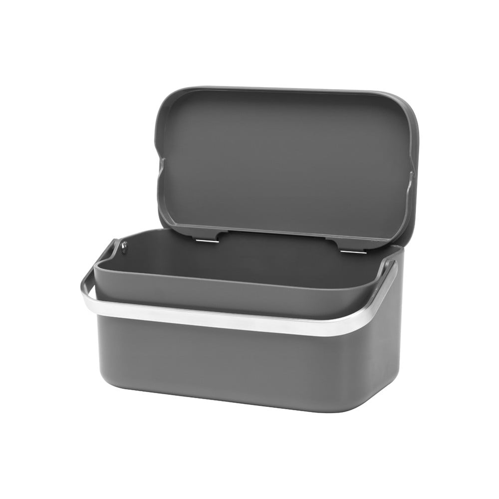Ciemnoszary pojemnik na odpadki organiczne 1,8 l SinkSide – Brabantia