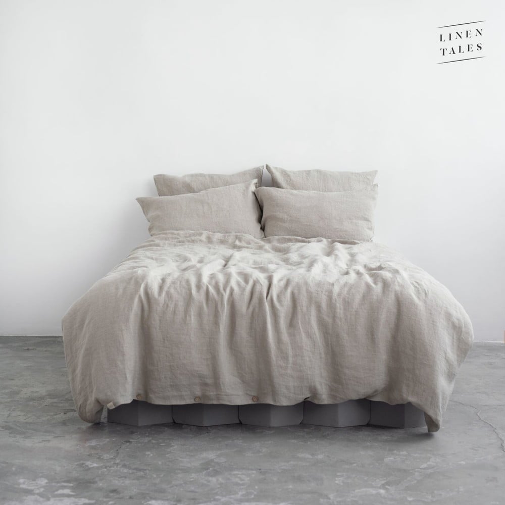 Lniana pościel jednoosobowa w naturalnym kolorze 140x200 cm Natural – Linen Tales
