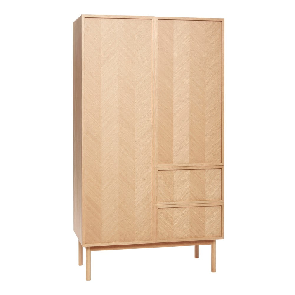 Szafa z drewna dębowego 100x180 cm Herringbone – Hübsch