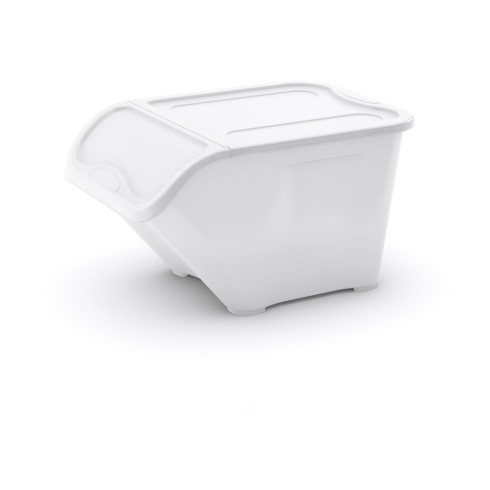 Biały plastikowy pojemnik z pokrywką 55x39x32 cm All In Box – KIS