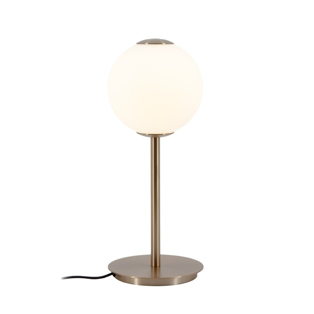 Metalowa lampa stołowa LED w kolorze mosiądzu ze ściemniaczem i szklanym kloszem (wysokość 37 cm) Audrey Table – UMAGE
