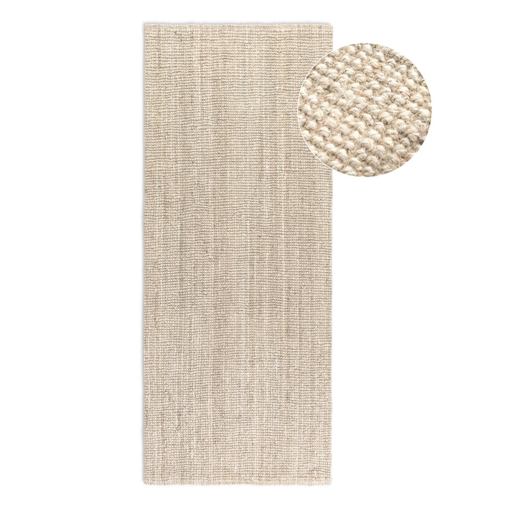 Kremowy chodnik z juty 80x200 cm Bouclé – Hanse Home