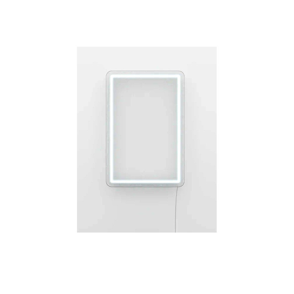 Biały neon w kształcie prostokąta Candy Shock Rectangle, 30x40 cm