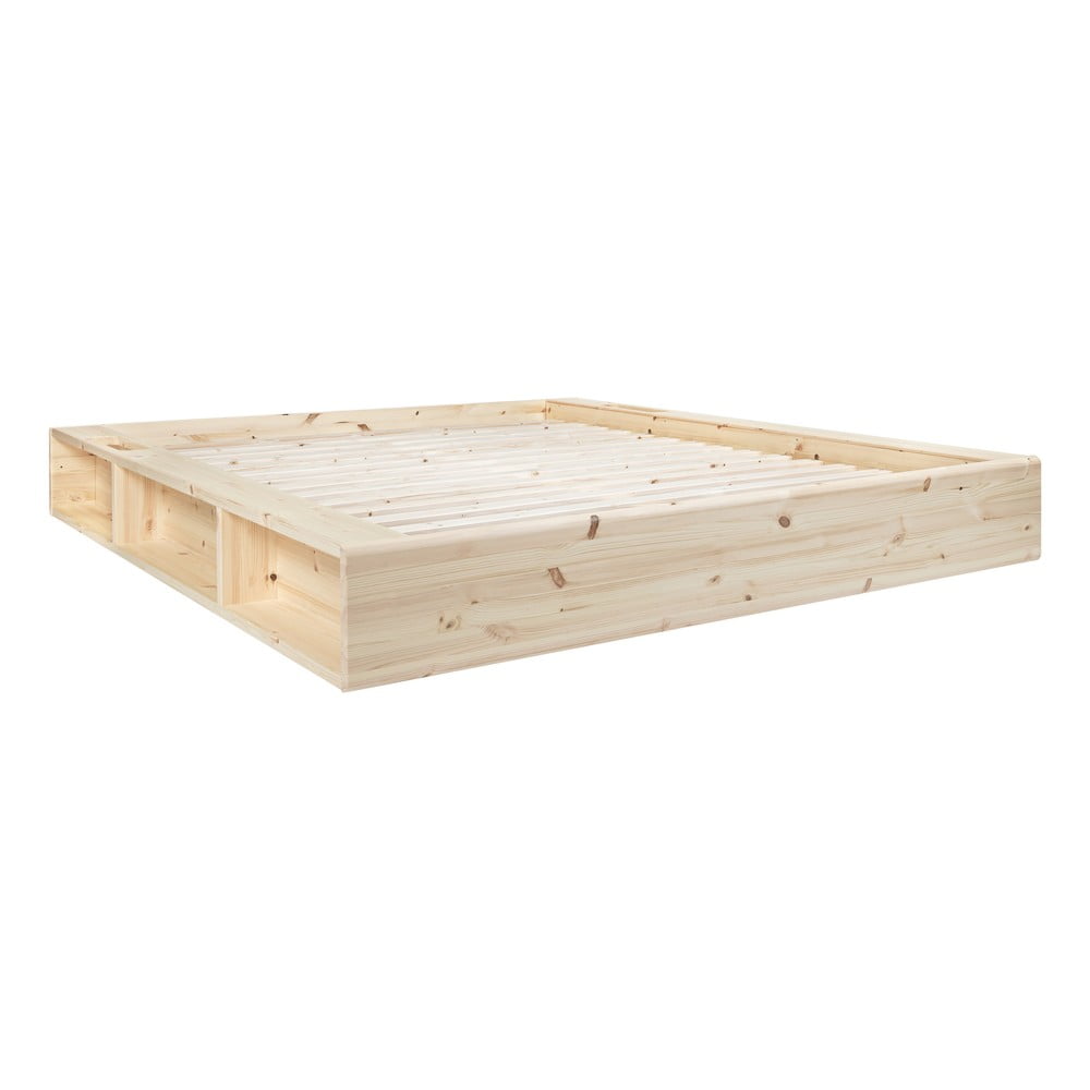 Łóżko dwuosobowe z drewna sosnowego ze stelażem 160x200 cm Ziggy – Karup Design