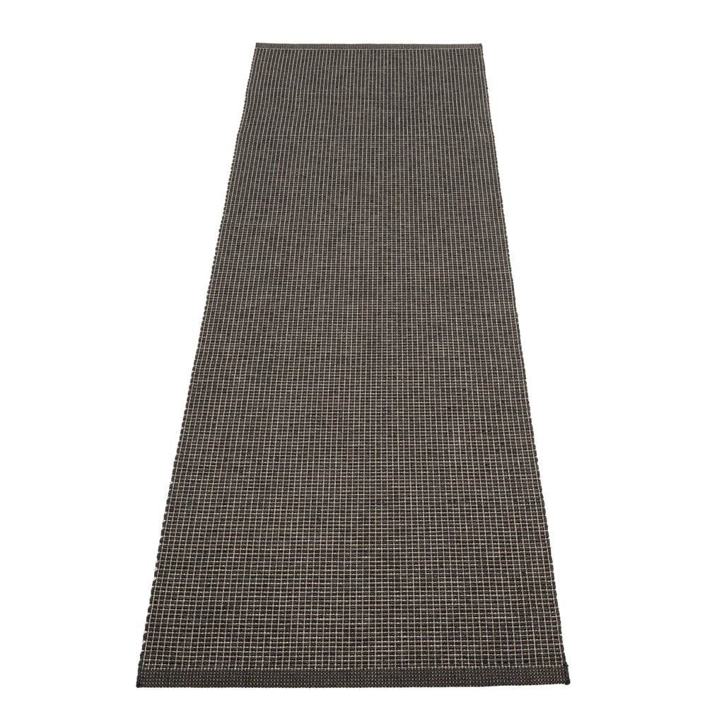 Antracytowy chodnik odpowiedni na zewnątrz 70x240 cm Emm Black Linen – Pappelina