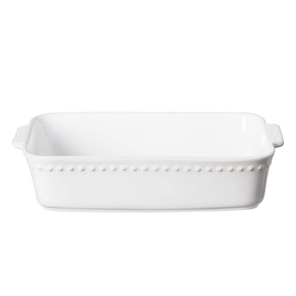 Białe kamionkowe naczynie do zapiekania Costa Nova Pearl, 30x20 cm