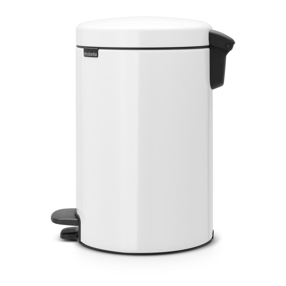 Biały stalowy kosz na śmieci z pedałem 12 l NewIcon – Brabantia
