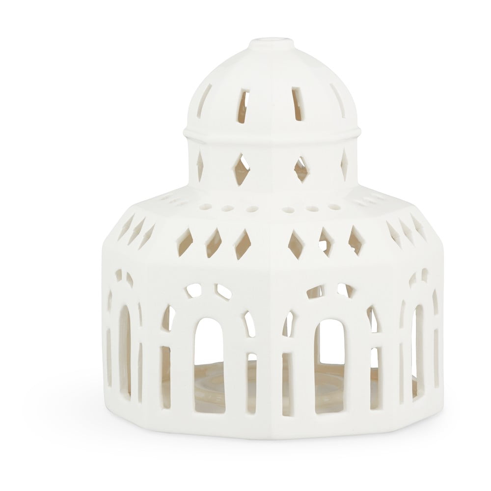 Biały ceramiczny świąteczny świecznik Kähler Design Lighthouse, ø 12 cm