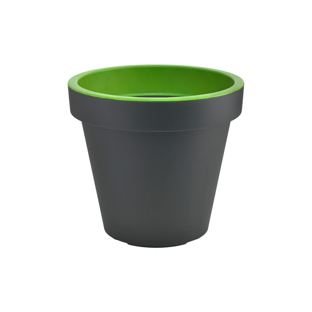 Szaro-zielona doniczka Gardenico Metro Twist, ø 29,5 cm