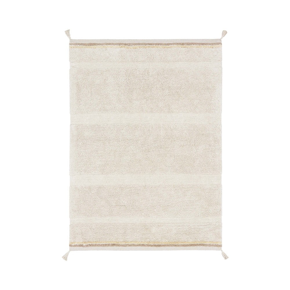 Kremowy bawełniany dywan tkany ręcznie odpowiedni do prania 170x240 cm Bloom Natural – Lorena Canals