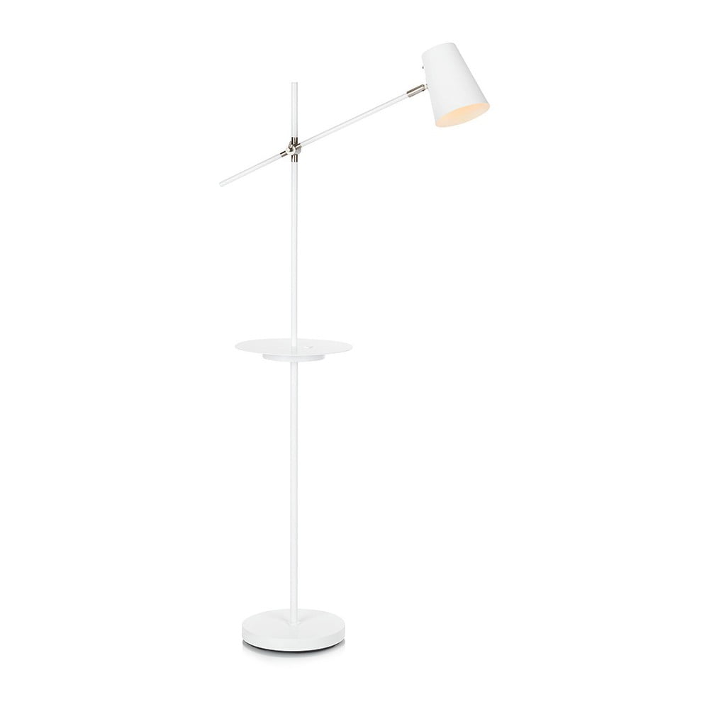 Biała lampa stojąca z półką Markslöjd Linear
