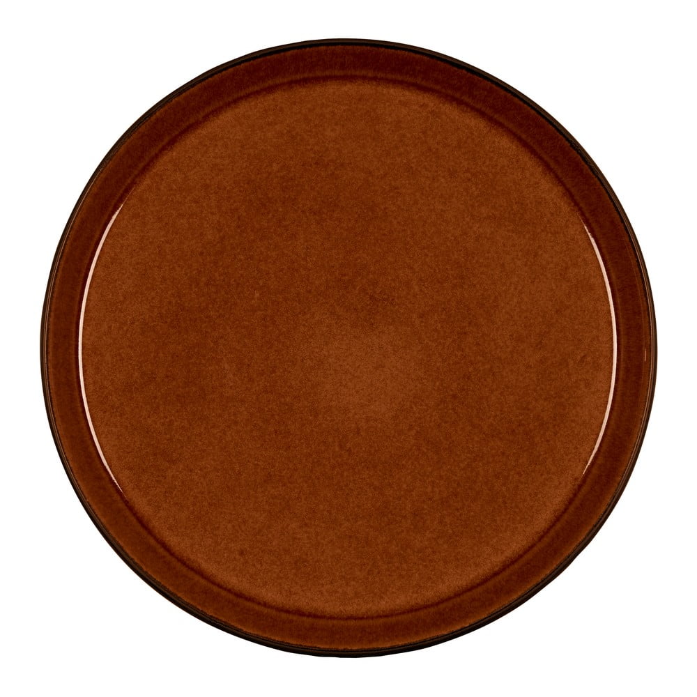 Czarny/w bursztynowym kolorze kamionkowy talerz ø 27 cm Gastro Black/Amber – Bitz