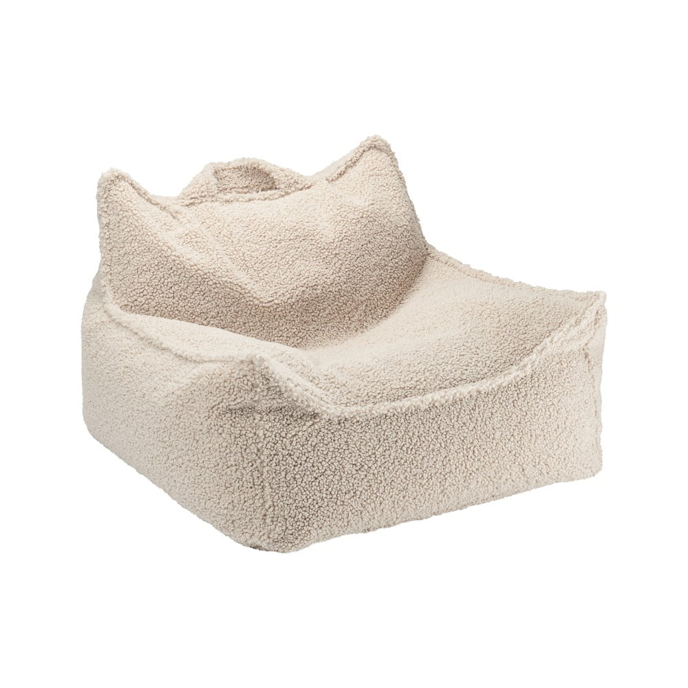 Jasnobrązowy dziecięcy worek do siedzenia z materiału bouclé Chair – Wigiwama