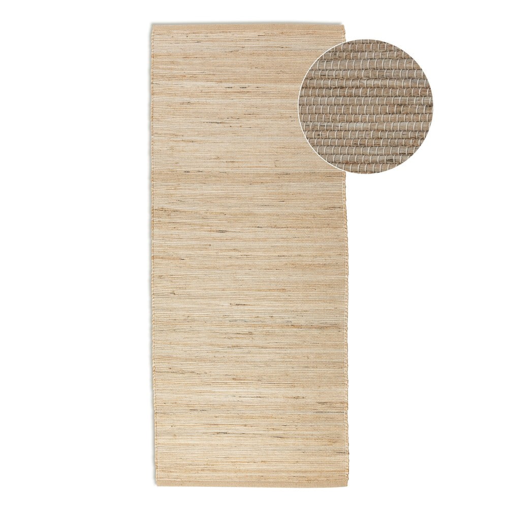 Beżowy chodnik z mieszanki juty dwustronny/tkany ręcznie 80x200 cm Handloom – Hanse Home
