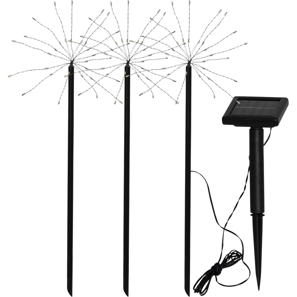 Zewnętrzne lampy solarne LED wbijane zestaw 3 szt. (wysokość 40 cm) Firework – Star Trading