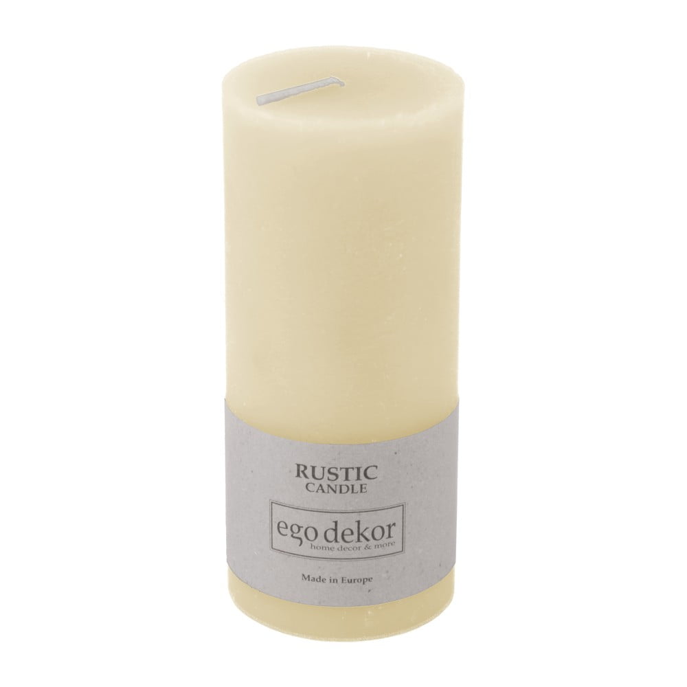 Śmietankowobiała świeczka Rustic candles by Ego dekor Rust, 58 h