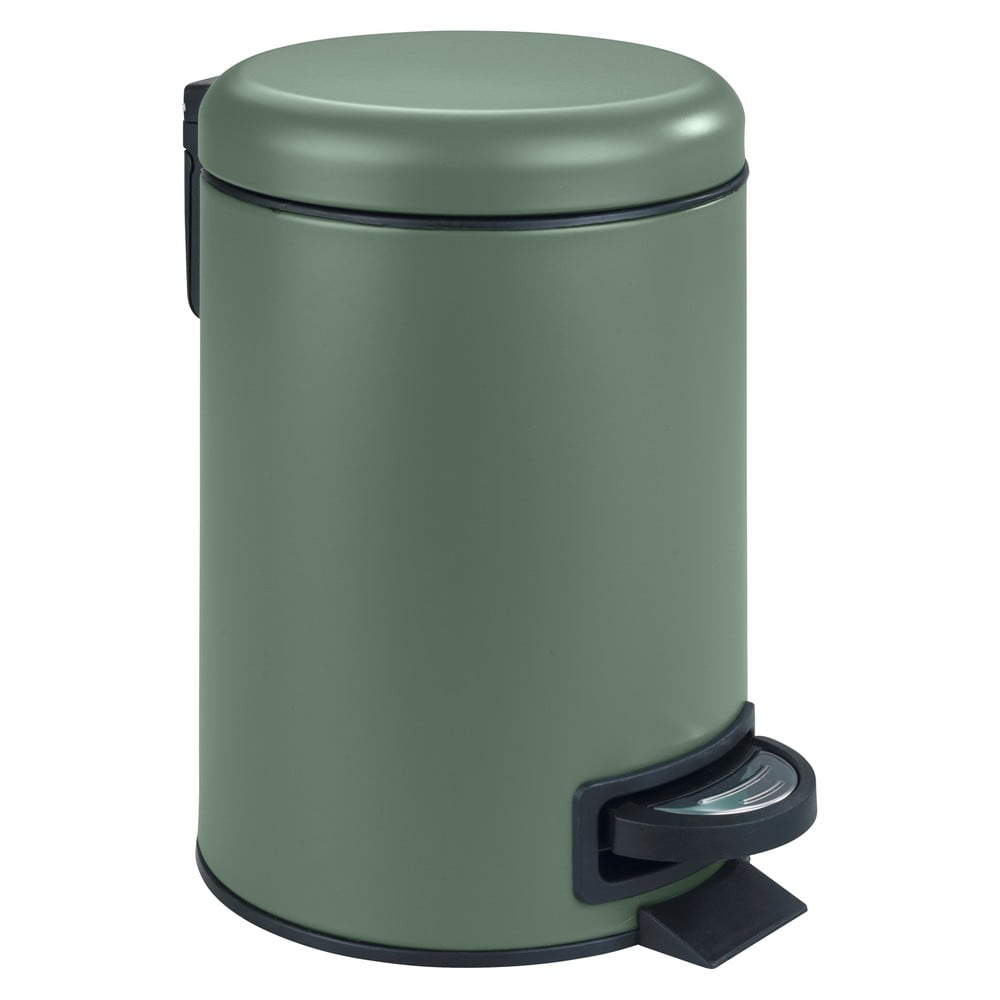 Zielony kosz łazienkowy Wenko Leman, 3 l