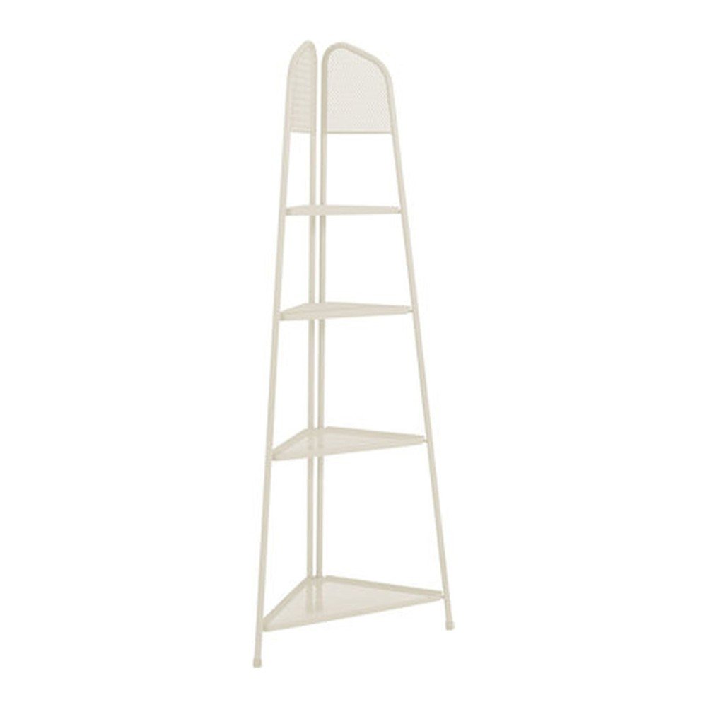 Beżowa metalowa półka narożna na balkon Garden Pleasure MWH, wys. 180 cm