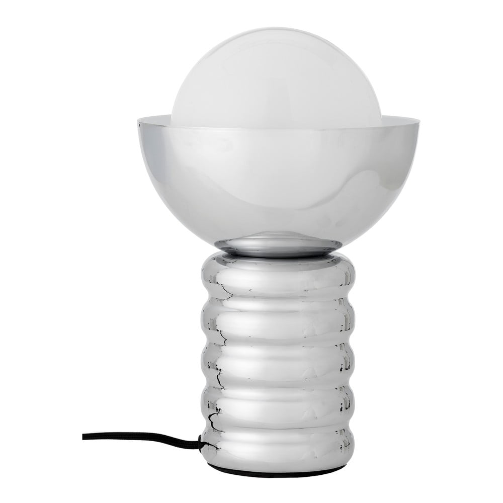 Lampa stołowa w kolorze srebra ze szklanym kloszem (wysokość 32 cm) Spike – Bloomingville