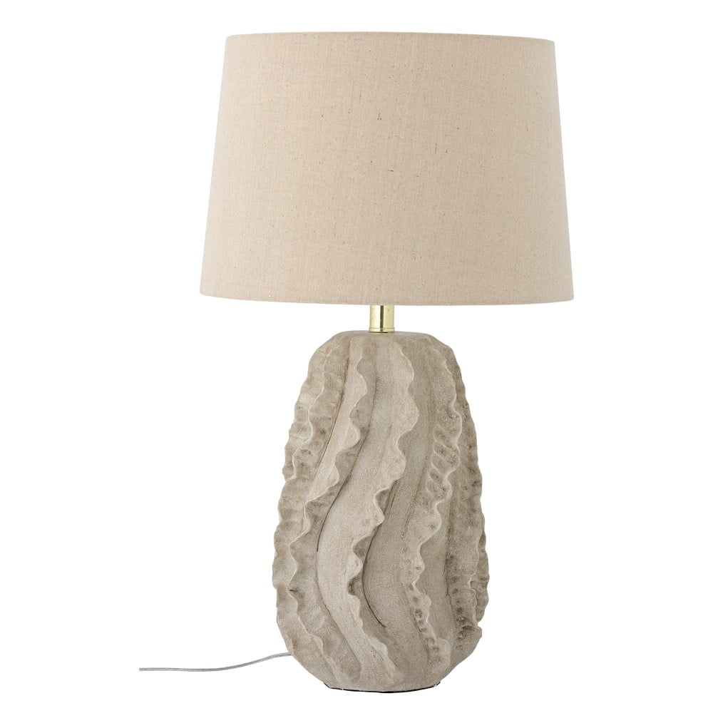 Beżowa lampa stołowa z tekstylnym kloszem (wysokość 64 cm) Natika – Bloomingville