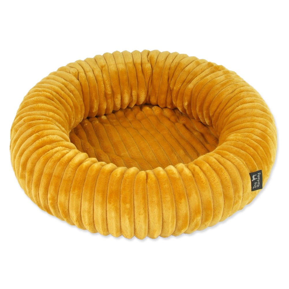 Musztardowe legowisko dla psów ø 50 cm Dog Fantasy Stripe – Plaček Pet Products